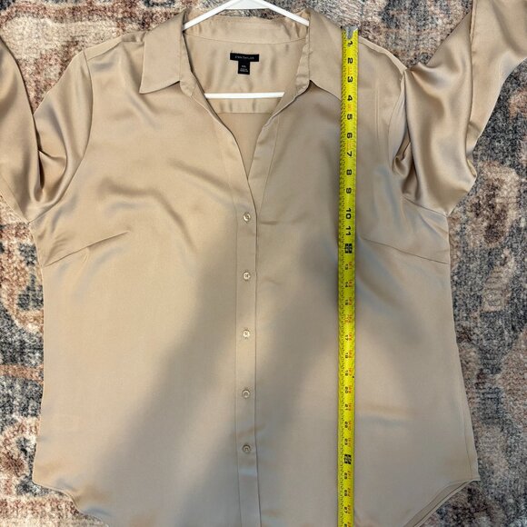 Ann Taylor Beige Button Down Shirt - Picture 8 of 9